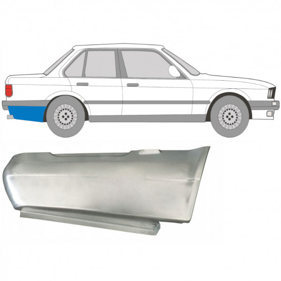 BMW 3 E30 1982-1987 2/4 DØR REPARATIONSDEL TIL BAGSKÆRM / HØJRE