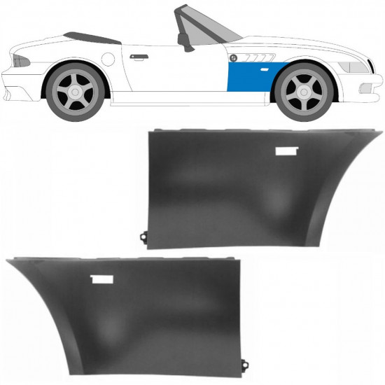 BMW Z3 1995-2003 COUPE ROADSTER FRONT FENDER / SÆT