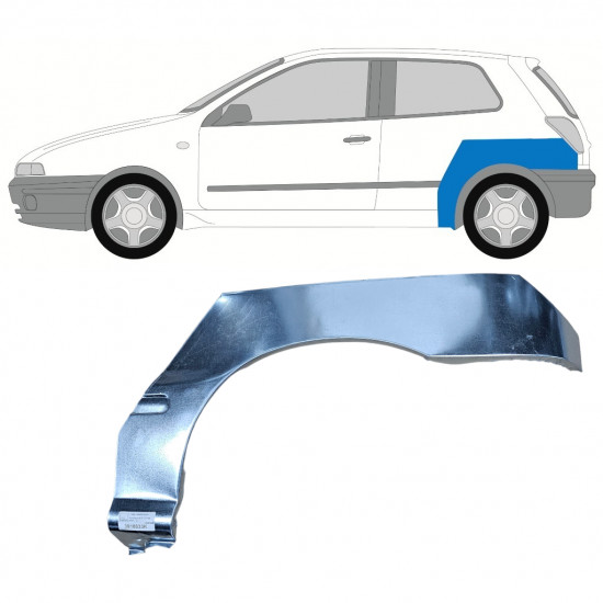 Bagskærm reparationspanel til Fiat Bravo 1995-2001 / Venstre 10989