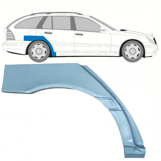 Bagskærm reparationspanel til Mercedes C-class 2000-2007 / Højre / COMBI 9098