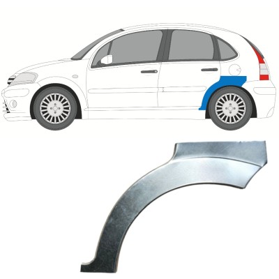 Bagskærm reparationspanel til Citroen C3 2002-2010 / Venstre 14768