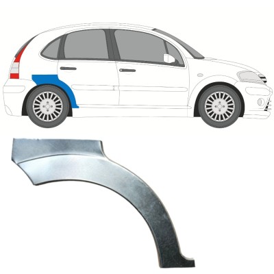 Bagskærm reparationspanel til Citroen C3 2002-2010 / Højre 14767