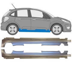 Dørpanel til Citroen C3 2009-2016 / Venstre+Højre / Sæt 14637