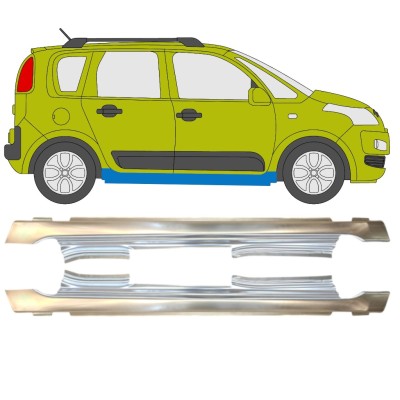 Dørpanel til Citroen C3 Picasso 2008- / Venstre+Højre / Sæt 14634