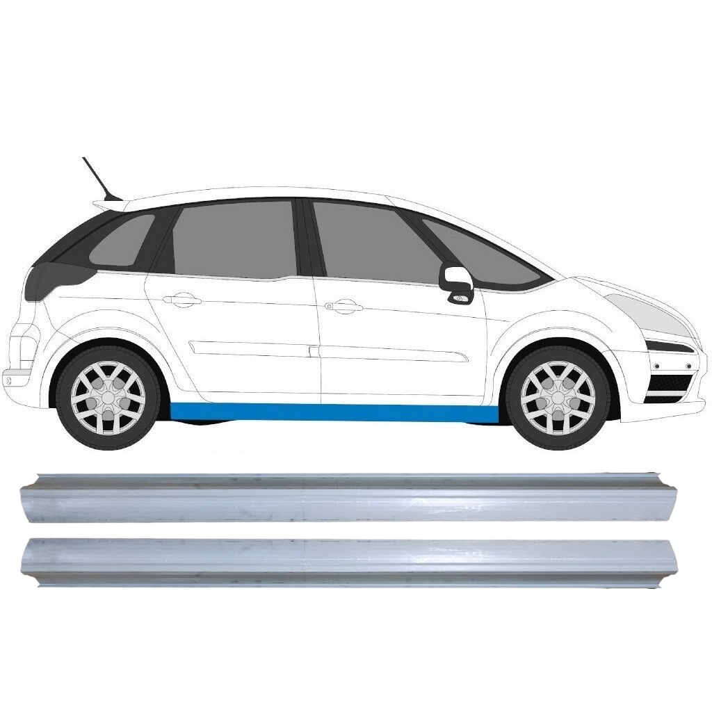 Dørpanel Reparationsplade Til Citroen C4 Picasso 2006-2013 / Venstre+Højre / Sæt 6447