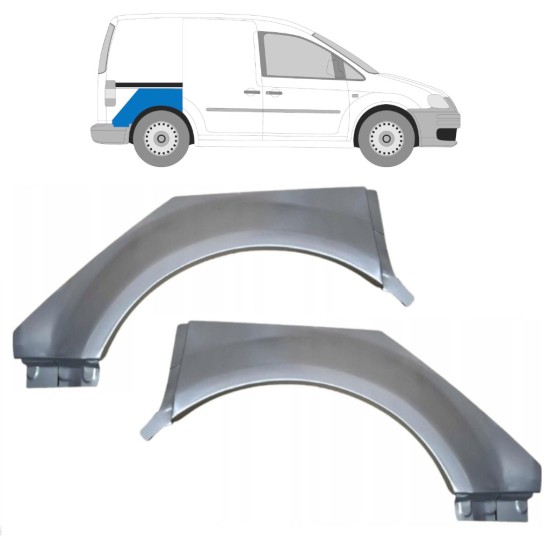 Bagskærm reparationspanel til Volkswagen Caddy 2004-2020 / Venstre+Højre / Sæt 15165
