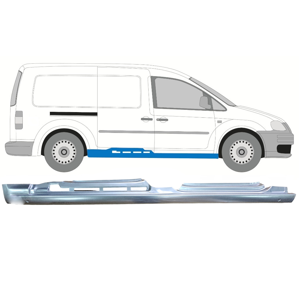 VW CADDY III 2004-2015 MAXI REPARATIONSDEL TIL DØRPANEL / HØJRE