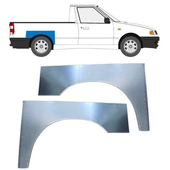 Bagskærm reparationspanel til Volkswagen Caddy 1995-2004 / Venstre+Højre / PICKUP / Sæt 16330
