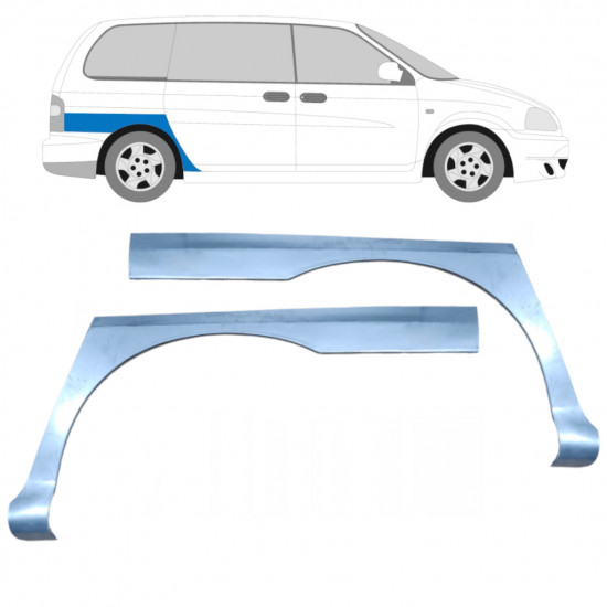 Bagskærm reparationspanel til Kia Sedona Carnival 1998-2006 / Venstre+Højre / Sæt 5198