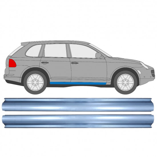 Dørpanel reparationsplade til Porsche Cayenne 2002-2010 / Venstre = Højre (symmetrisk) / Sæt 10002