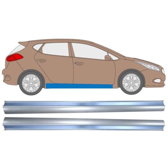 Dørpanel reparationsplade til Kia Ceed 2012-2018 / Venstre+Højre / Sæt 14870