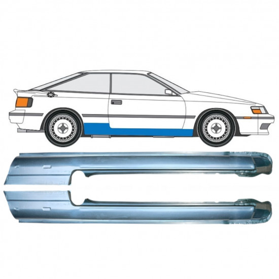 Dørpanel til Toyota Celica 1985-1989 / Venstre+Højre / Sæt 9712