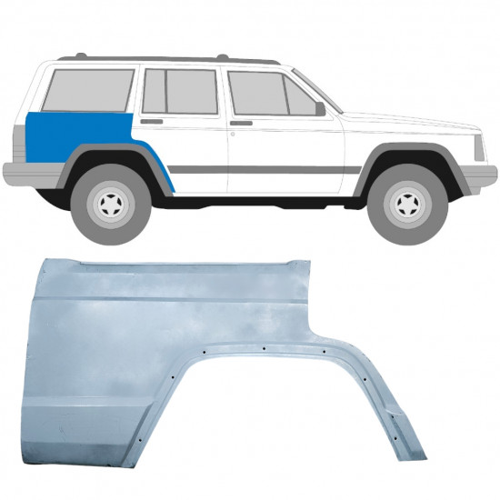 Bagskærm reparationspanel til Jeep Cherokee XJ 1984-2001 / Højre 5255