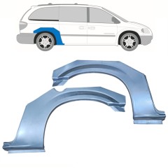 Bagskærm reparationspanel til Chrysler Voyager 2000-2008 Grand / Venstre+Højre / Sæt 10320