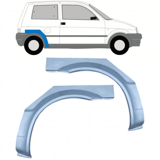 Bagskærm reparationspanel til Fiat Cinquecento 1991-1998 / Sæt 11216