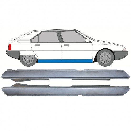 Dørpanel til Citroen BX 1982-1994 / Venstre+Højre / Sæt 9818