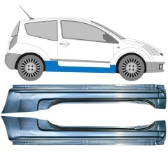 Dørpanel til Citroen C2 2003-2009 / Venstre+Højre / Sæt 10338