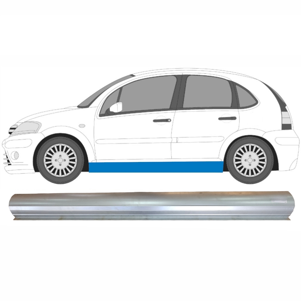 Dørpanel Reparationsplade Til Citroen C3 2002-2010 / Venstre 6445