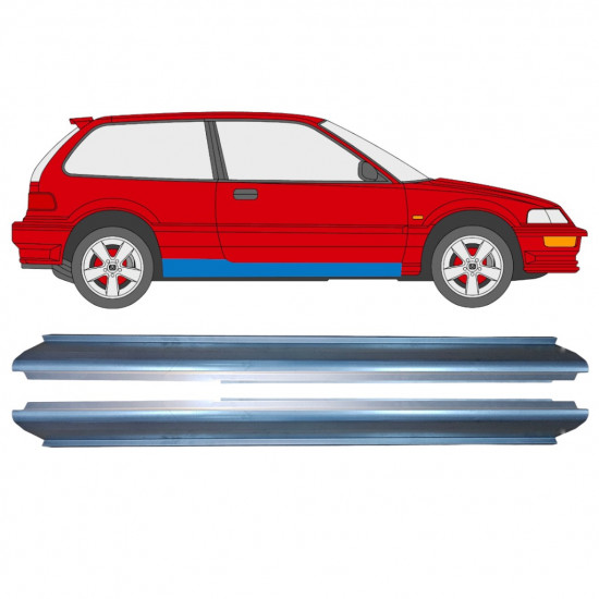 Dørpanel reparationsplade til Honda Civic 1987-1991 / Venstre+Højre / Sæt 10331