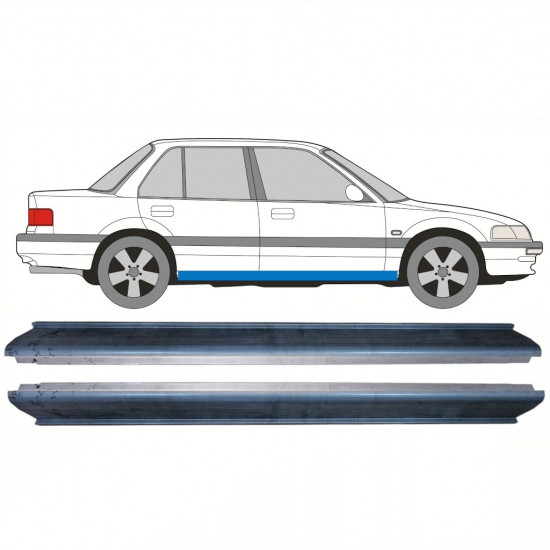 Dørpanel reparationsplade til Honda Civic 1987-1991 / Venstre = Højre (symmetrisk) / Sæt 10327