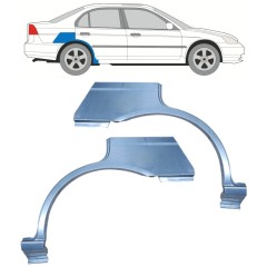 Bagskærm reparationspanel til Honda Civic 2001-2005 / Venstre+Højre / Sæt 11527