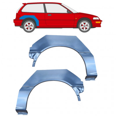 Bagskærm reparationspanel til Honda Civic 1987-1991 / Venstre+Højre / Sæt 10612