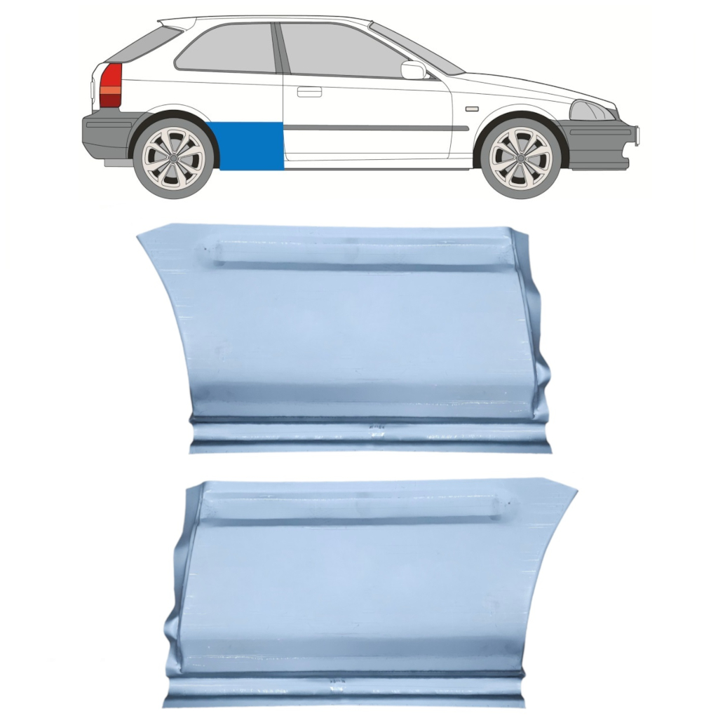 Bagskærm Reparationspanel Til Honda Civic 1995-2001 / Venstre+Højre / Sæt 9800