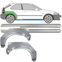 Dørpanel og bagskærm reparationspanel til Honda Civic EJ EK 1995-2001 / Venstre+Højre / Sæt 10664