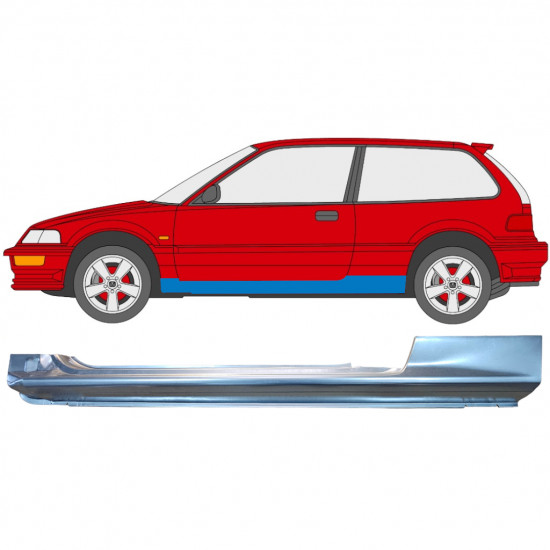 Dørpanel til Honda Civic 1987-1991 / Venstre 6629