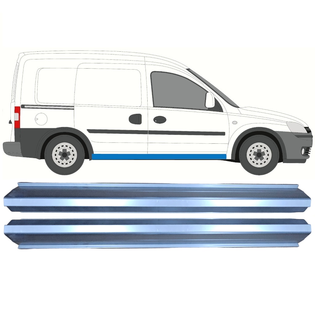 Dørpanel Reparationsplade Til Opel Combo 2000-2010 / Venstre = Højre (Symmetrisk) / Sæt 10281