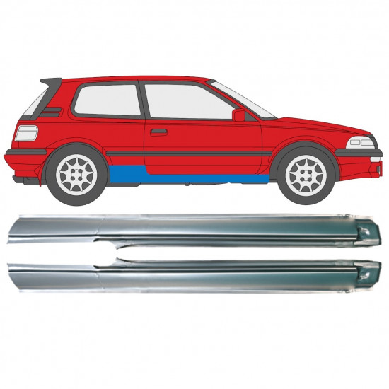 Dørpanel reparationsplade til Toyota Corolla 1987-1992 / Venstre+Højre / Sæt 9797