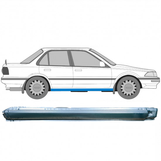 Dørpanel reparationsplade til Toyota Corolla 1985- / Højre 7051