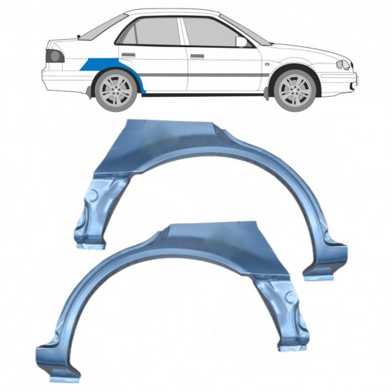 Bagskærm reparationspanel til Toyota Corolla 1997-2002 / Venstre+Højre / Sæt 9212
