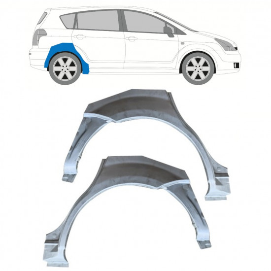 Bagskærm reparationspanel til Toyota Corolla Verso 2004-2009 / Venstre+Højre / Sæt 9912
