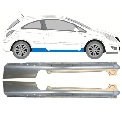 Dørpanel til Opel Corsa D 2006-2015 / Venstre+Højre / HATCHBACK / Sæt 14574