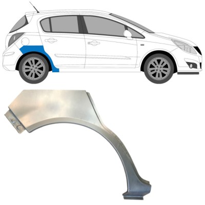 Bagskærm reparationspanel til Opel Corsa D 2006-2015 / Højre / HATCHBACK 14575