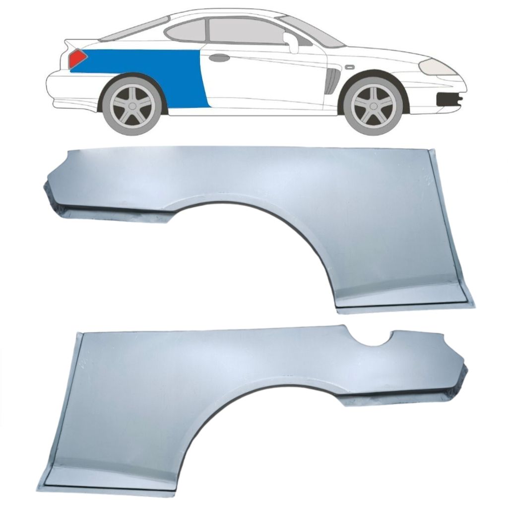 Bagskærm Reparationspanel Til Hyundai Gk 2001-2009 / Venstre+Højre / Coupe / Sæt 6304