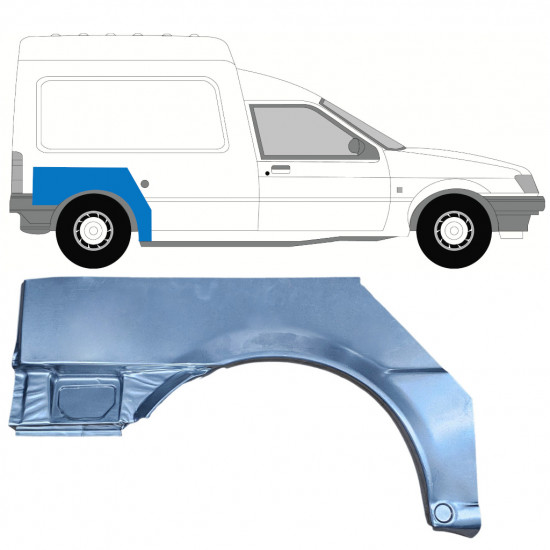 Bagskærm reparationspanel til Ford Courier 1989-1995 / Højre 7828