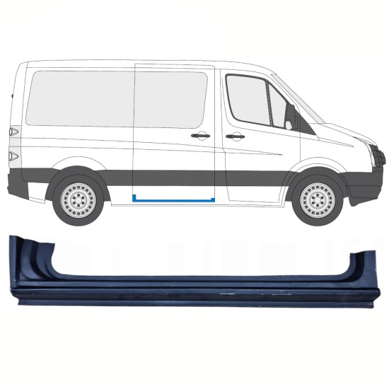 Reparationspanel til skydedør til Volkswagen Crafter 2005-2017 / Højre 13893