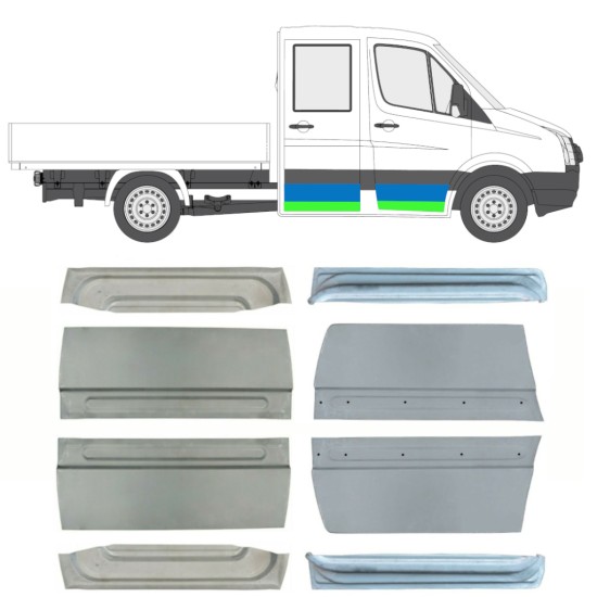 Reparationspanel til dør til Volkswagen Crafter 2005-2017 / Sæt 14483