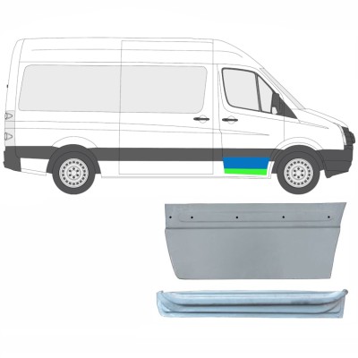Reparationsplade dør foran indre og ydre til Volkswagen Crafter 2005-2017 / Højre / Sæt 14028