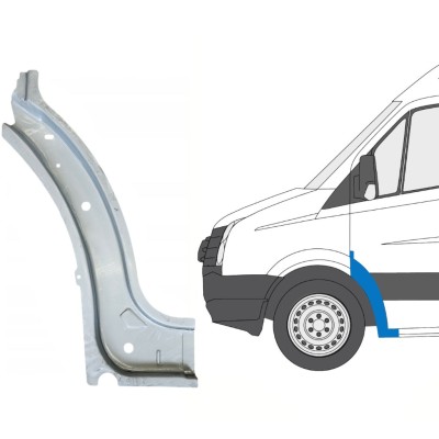 Indre reparationsplade til forreste hjulkasse til Volkswagen Crafter 2005-2017 / Venstre 15499