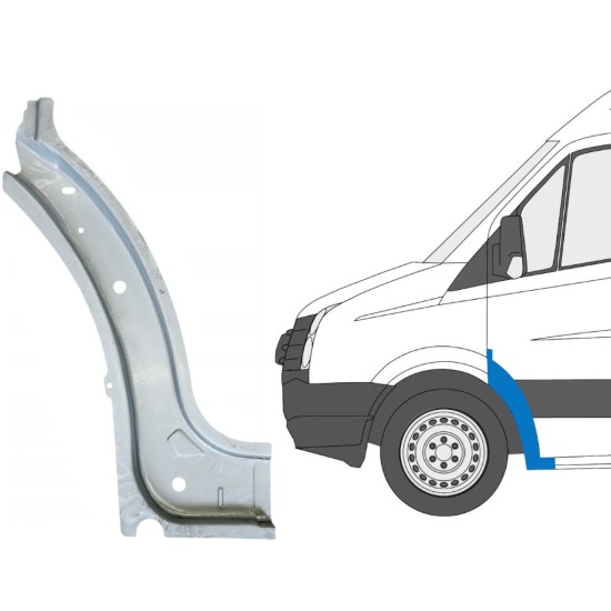Indre reparationsplade til forreste hjulkasse til Volkswagen Crafter 2005-2017 / Venstre 15499