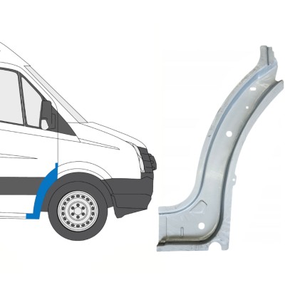 Indre reparationsplade til forreste hjulkasse til Volkswagen Crafter 2005-2017 / Højre 15498