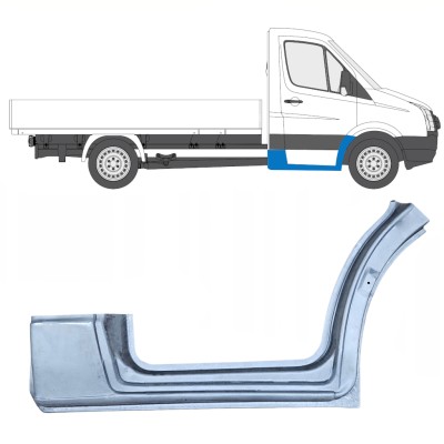 Bagskærmsreparationspanel med dørpanel reparationsplade til Volkswagen Crafter 2005-2017 / Højre 13838