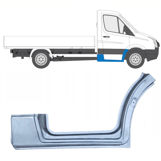 Bagskærmsreparationspanel med dørpanel reparationsplade til Volkswagen Crafter 2005-2017 / Højre 13838