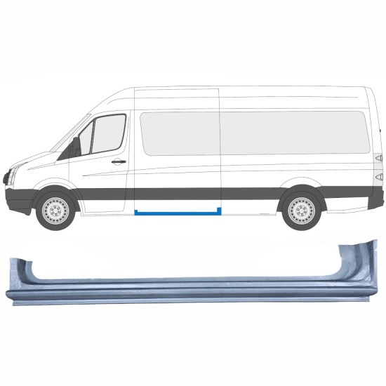 Reparationspanel til skydedør til Volkswagen Crafter 2005-2017 / Venstre 13432