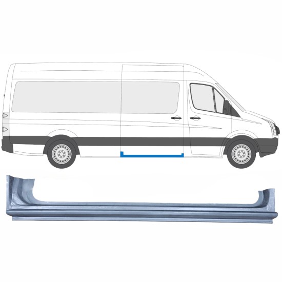 Reparationspanel til skydedør til Volkswagen Crafter 2005-2017 / Højre 13437