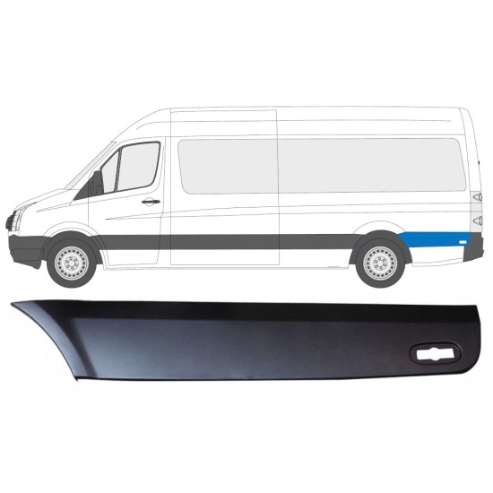 Stødliste til bagskærm bag hjulet til Volkswagen Crafter 2005-2017 / Venstre 13829