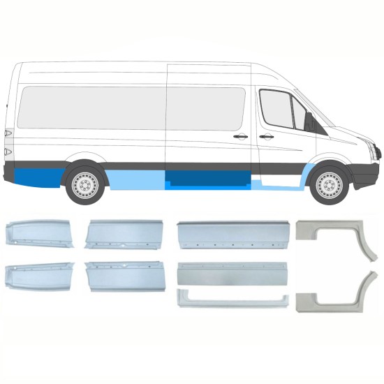 Reparationspanel sæt til Volkswagen Crafter 2005-2017 / Venstre+Højre / 14236